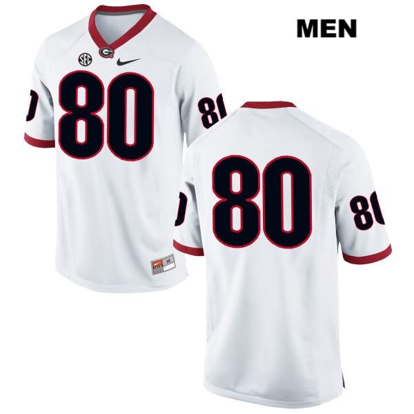 Georgia Bulldogs Men's J.T. Dooley #80 NCAA No Name Authentic White Nike Stitched College Football Jersey AFF6756NW
